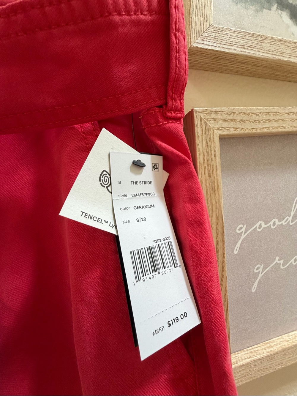 Liverpool Bright Red Cropped Belted Chinos - Picture 4 of 5